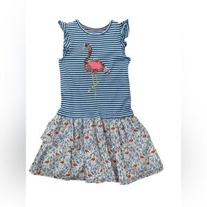 Mini Boden Size 9-10 Flip Sequin Flamingo Dress